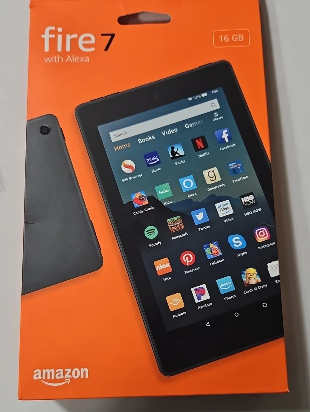 Amazon Fire 7 w/ Alexa 9th Gen (2019 release) tablet/reader opened, Used 3 Times